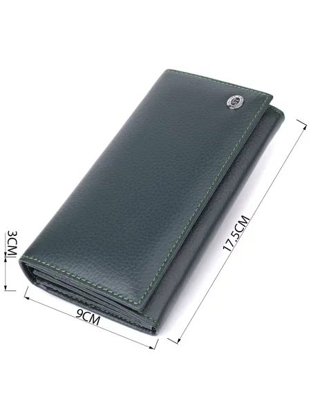 ST Leather Accessories Гаманець Шкіра зелений