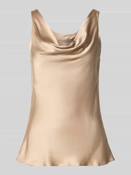 Satynowy top Rinascimento beżowy