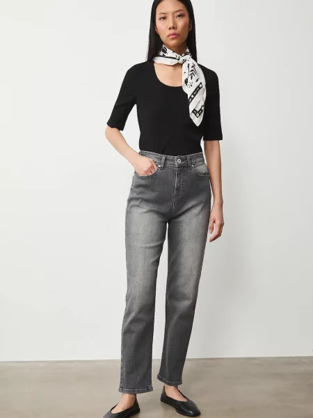 Medicine jeansy mom fit szare