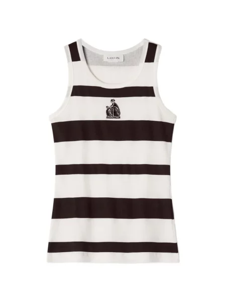 Top Lanvin cu dungi alb