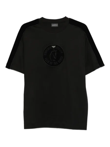 Tricou Emporio Armani de catifea negru