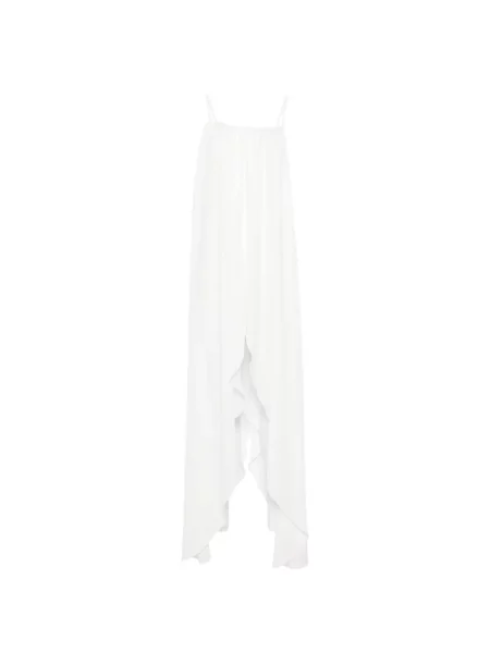 Rochie maxi Vestiaire D'un Oiseau Libre drapată cu spatele deschis alb