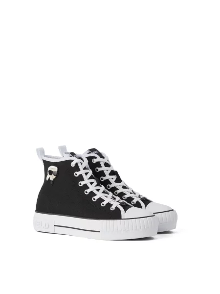 Sneakersy Karl Lagerfeld koronkowe czarne