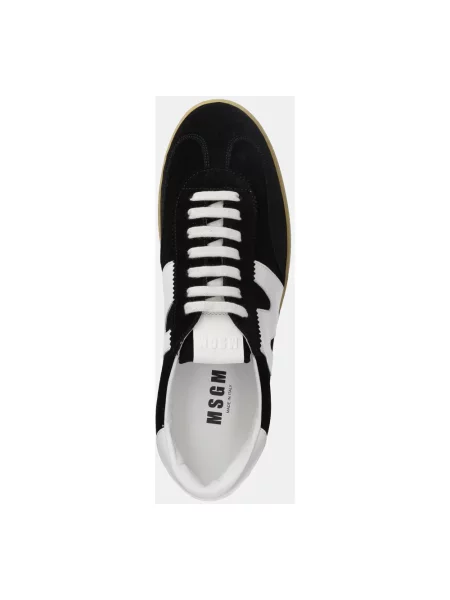 Sneakersy Msgm skórzane retro czarne
