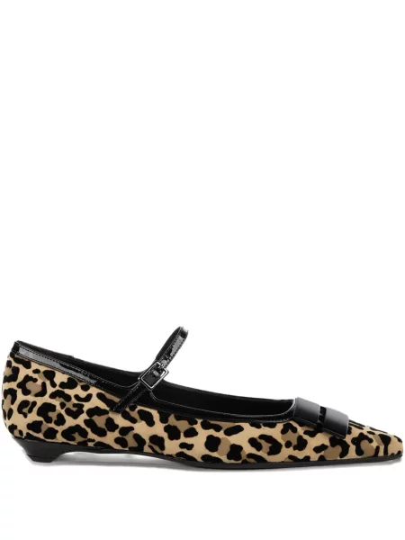 Balerini Chantal cu imagine cu model leopard maro