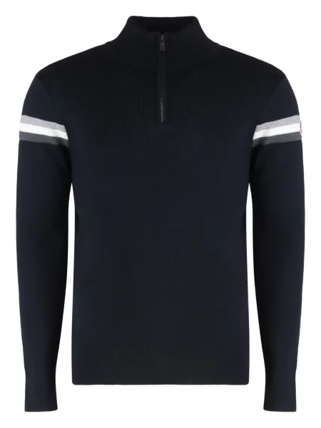 Sweter Fusalp z zamkiem błyskawicznym do połowy niebieski