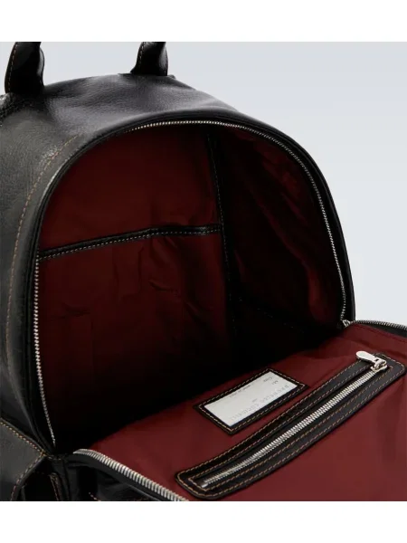 Rucsac Brunello Cucinelli din piele negru