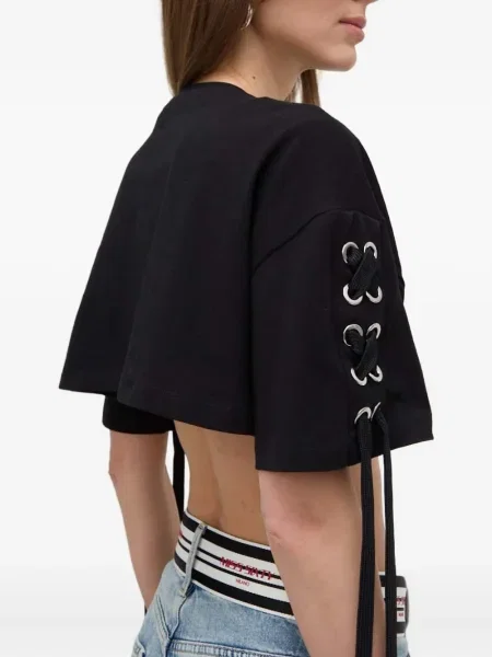 Top Pinko din dantelă negru