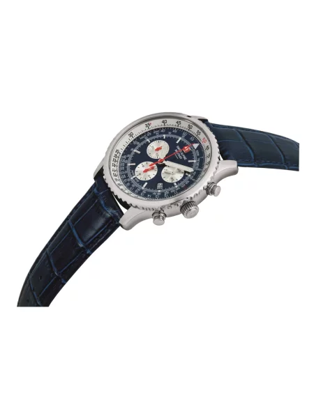 Zegarek Swiss Alpine Military skórzany z paskiem niebieski