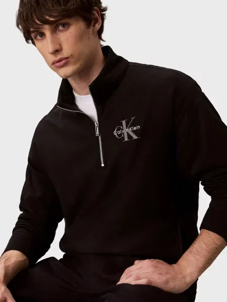 Махрова спортивна кофта Calvin Klein Jeans чорна