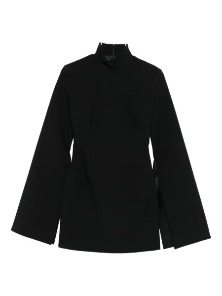 Szeroka mała sukienka mini Solace London garniturowa czarna