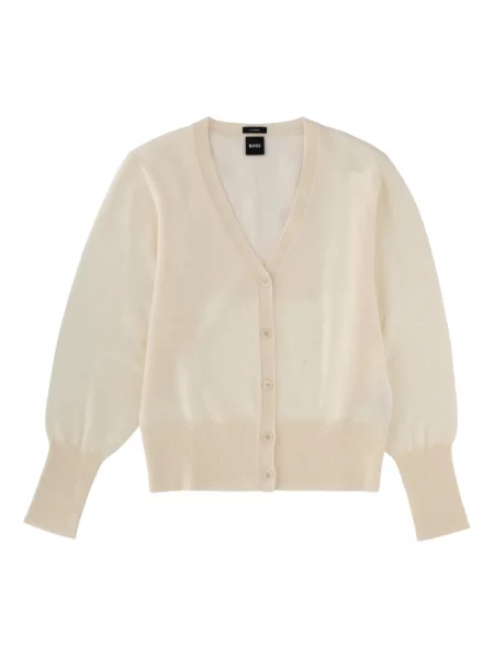 Cardigan Boss cu decolteu în V alb