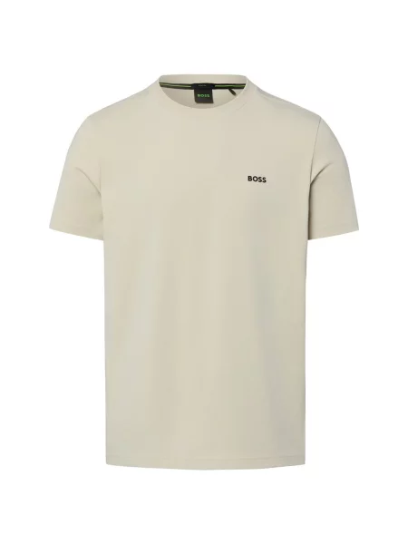 BOSS Green Koszulka Tee Mężczyźni S beżowy