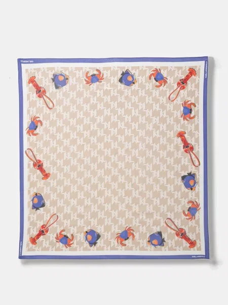 Karl Lagerfeld marama za žene s dodatkom svile IKON bež