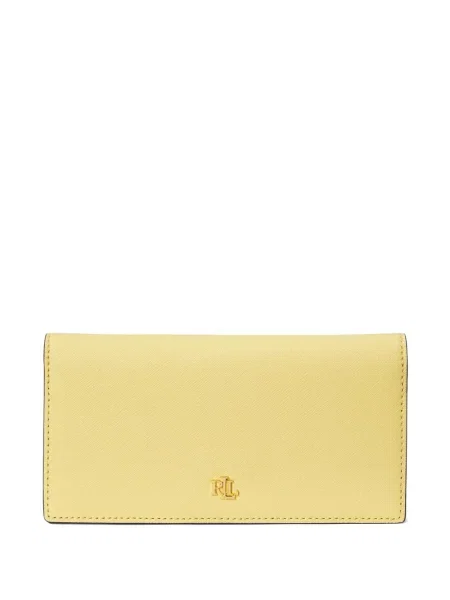 Portofel Lauren Ralph Lauren din piele cu autograf galben