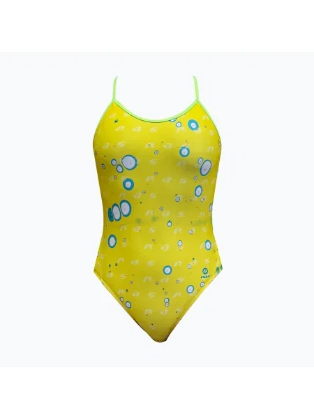 Costum de baie întreg pentru femei RAS Fluid Race Back yellow galben