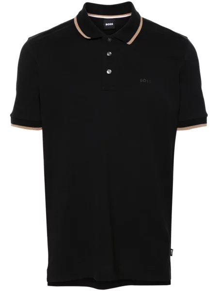 Polo Boss cu broderie negru