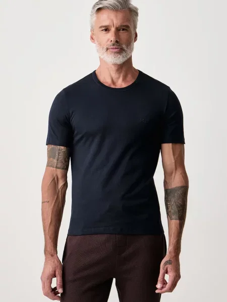BOSS tričko pánske TShirtRN 3P Classic hnedá