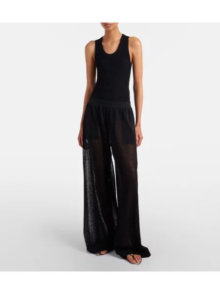 Chiloți tanga Alaïa din piele