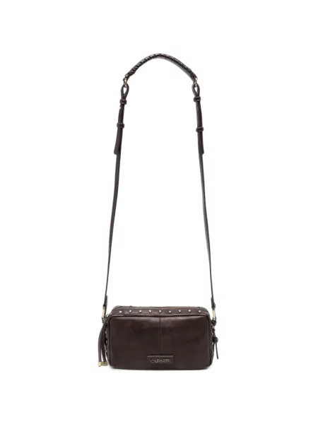 Geanta crossbody Cafènoir cu autograf maro