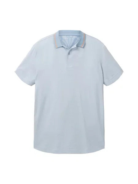 TOM TAILOR Tricou albastru deschis / portocaliu / alb natural