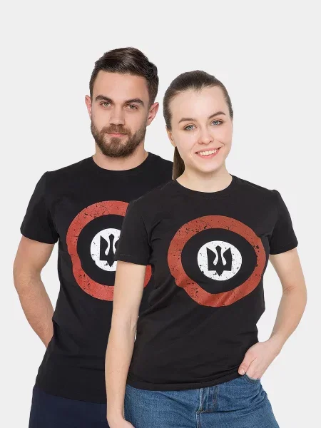 Футболка Авіація Галичини бавона/спандекс чорний