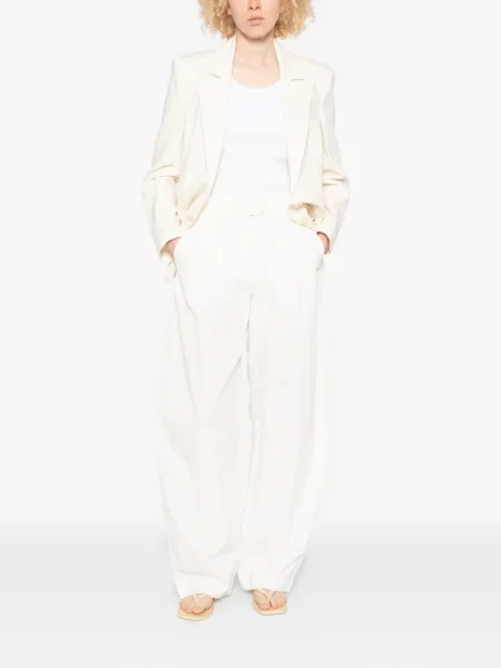 Pantaloni Patrizia Pepe conici alb