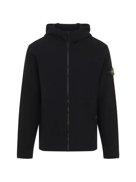 Hanorac cu glugă Stone Island cu strasuri negru
