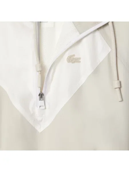 Lacoste Sukienka Z Długim Rękawem Half Zip Relaxed Fit szara