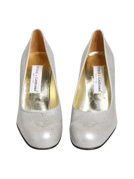 Czółenka Dolce And Gabbana skórzana szara
