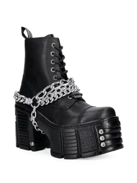 Botine New Rock cu platformă negru