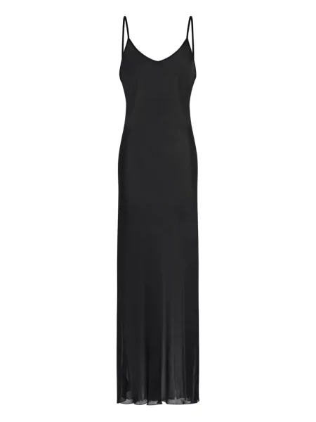 Rochie maxi Roberto Cavalli fără mâneci de costum negru