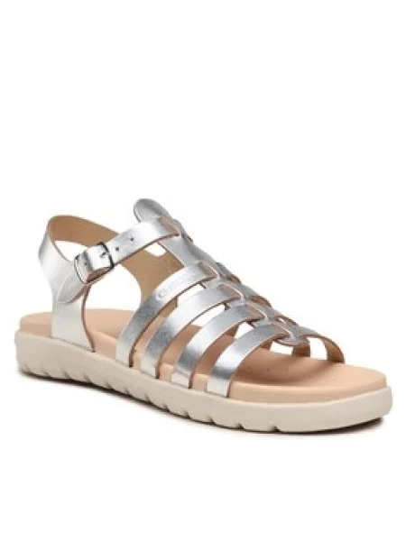 Geox Sandali J Sandal Soleima Gir D srebrna