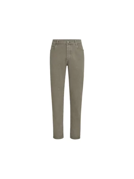Jeansy Brunello Cucinelli z 5 kieszeniami zielone