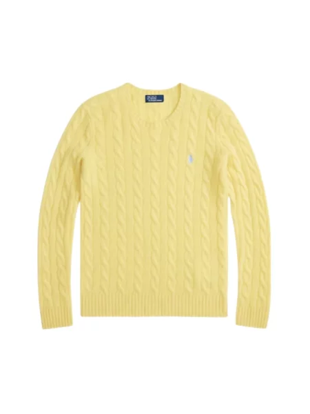 Sweter Polo Ralph Lauren z logo żółty