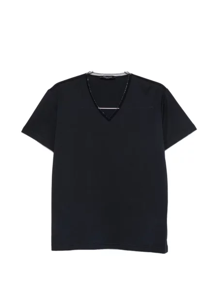 Tricou Fabiana Filippi cu decolteu în V albastru