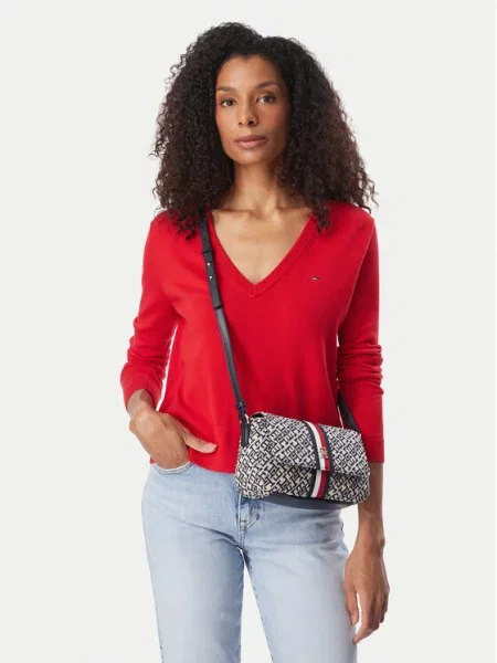 Torbica Tommy Hilfiger Th Jacquard Ess Crossover plava