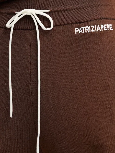 Однотонные спортивные штаны Patrizia Pepe коричневые