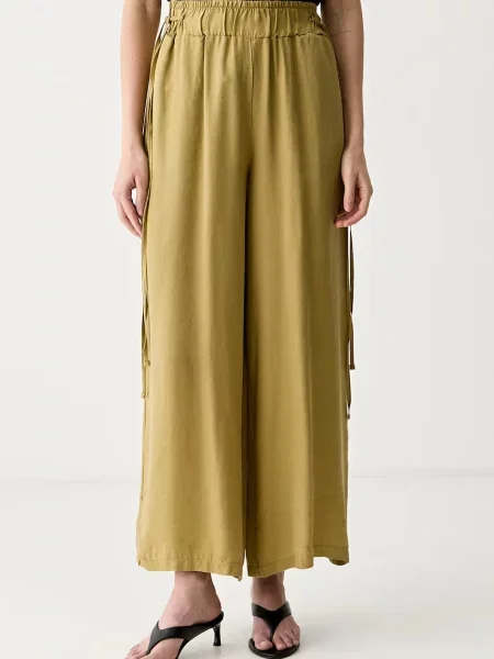 ViCOLO pantaloni pentru femei din lyocell verde