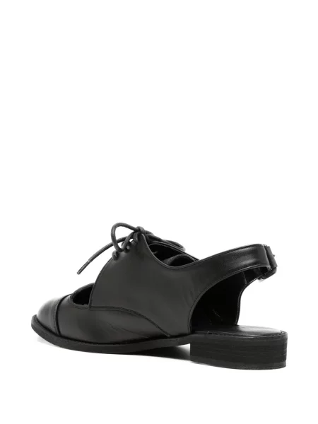 Šněrovací krajkové polobotky Y's s otevřenou patou černé