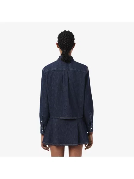 Lacoste Lekka Koszula Jeansowa Regular Fit niebieska