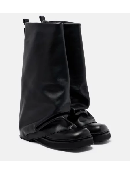 Botine The Attico din piele negru