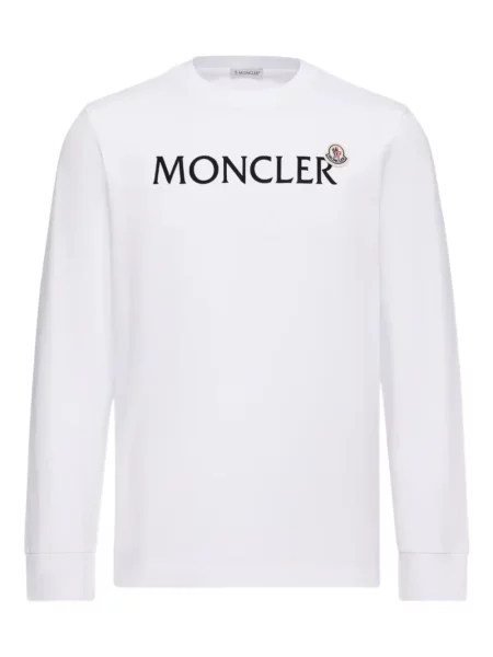 Bluza Moncler z nadrukiem biała