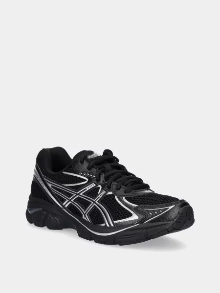 Кожаные повседневные кроссовки Asics черные