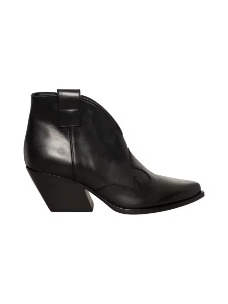 Buty do kostki Elena Iachi skórzane czarne