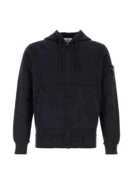 Hanorac cu glugă Stone Island din fleece cu glugă cu strasuri negru