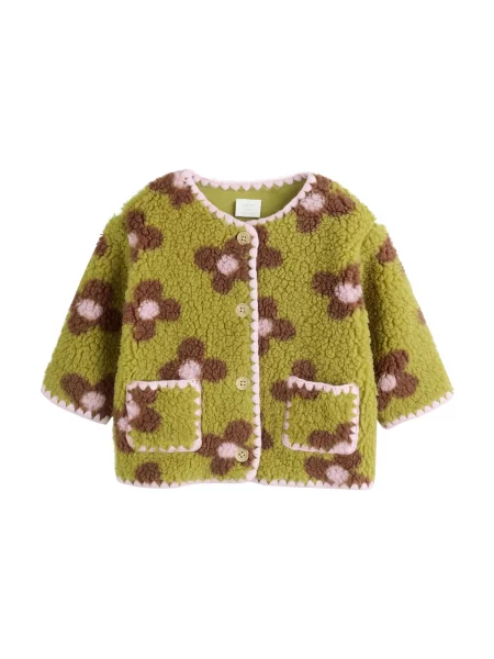 Next Geacă de primăvară-toamnă maro / kiwi / roz pastel verde