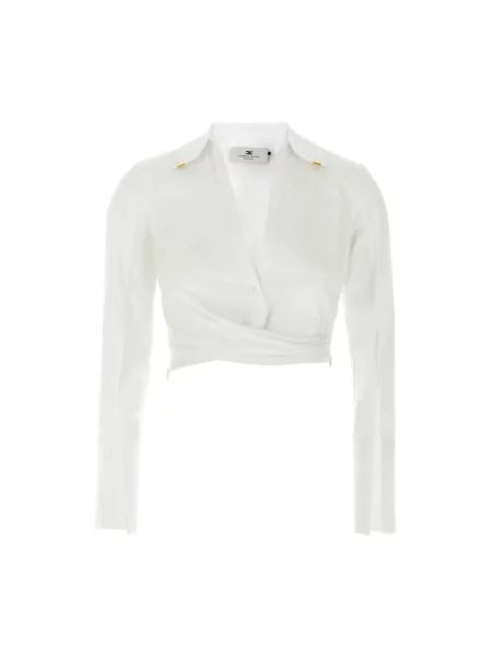 Krótka bluzka Elisabetta Franchi biała