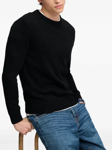 Haftowany sweter Superdry czarny