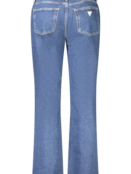 Dżinsy z wysokim stanem Guess z wysoką talią niebieskie